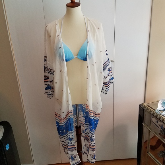 NWT Boho Swim Caftan - Picture 3 of 8